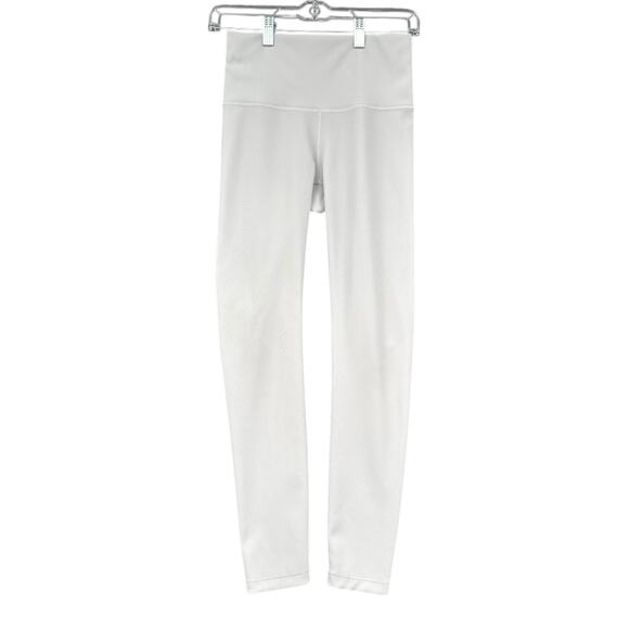Calia Light Grey High Waisted Ribbed Athletic Performance‎ Womens Leggings Small - Picture 1 of 9